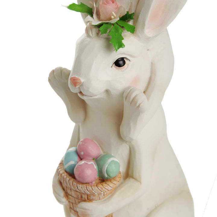 Baby Bunny Riding on Pappa Bunny Shoulders Ornament