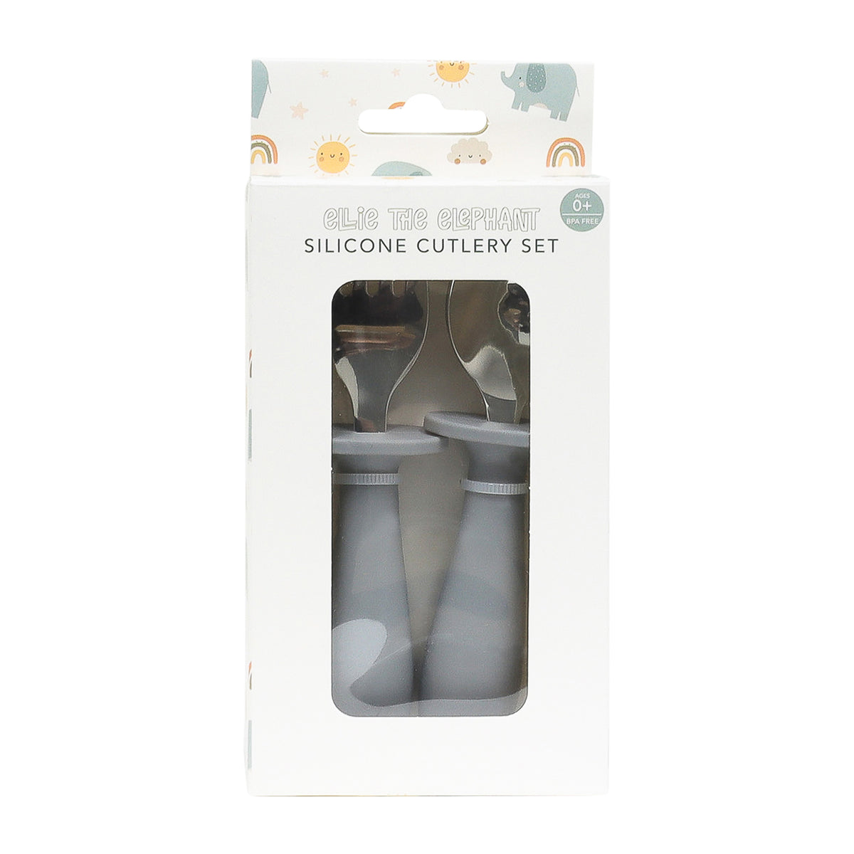 Baby Elephant - Silicone Cutlery Set