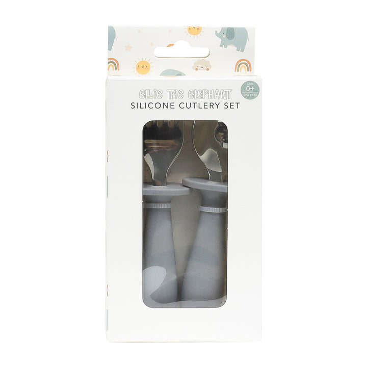 Baby Elephant - Silicone Cutlery Set