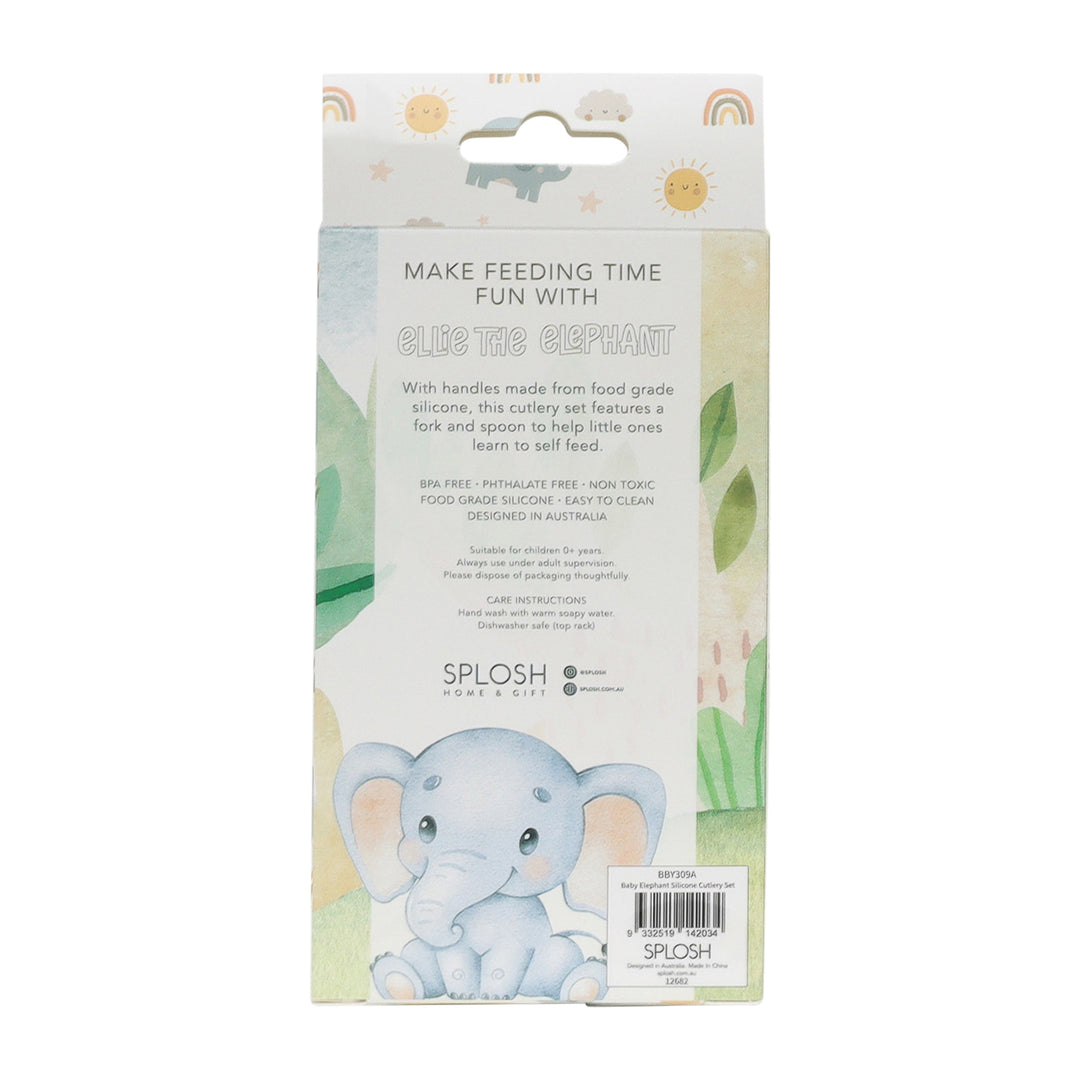 Baby Elephant - Silicone Cutlery Set