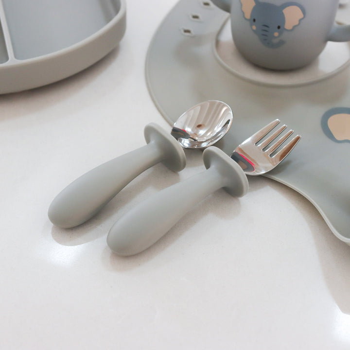 Baby Elephant - Silicone Cutlery Set