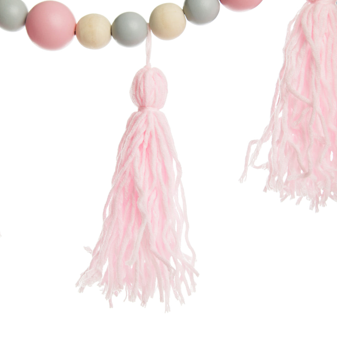 Baby Pink Bunting with Beads and Tassels