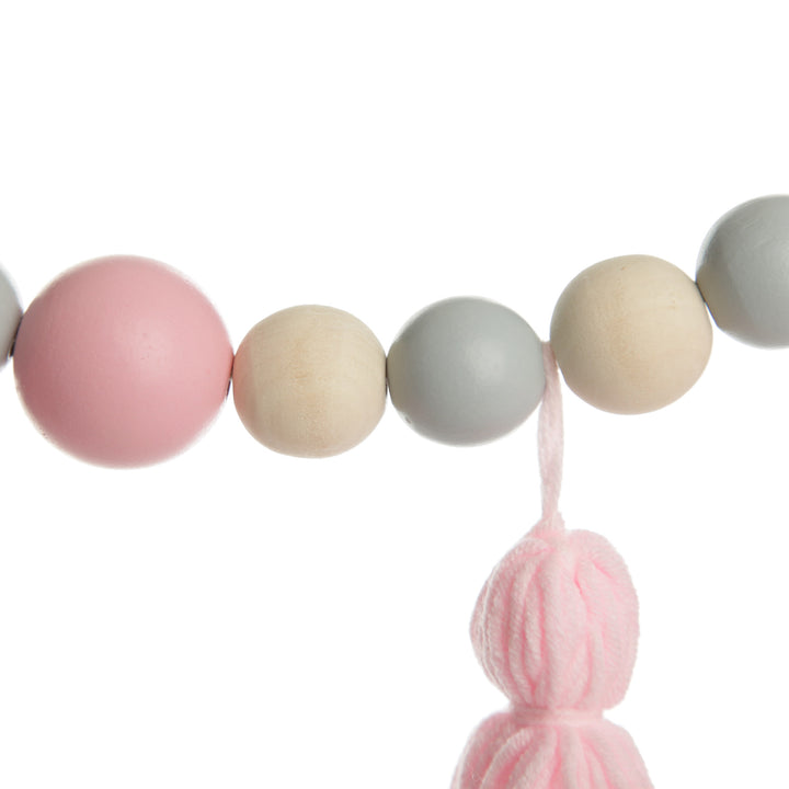 Baby Pink Bunting with Beads and Tassels