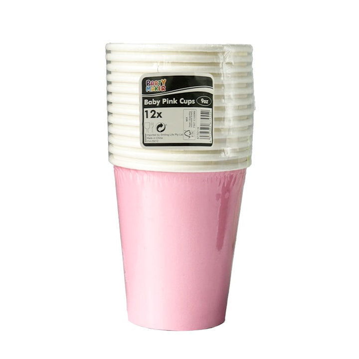 Baby Pink Paper Cups - Pack of 12