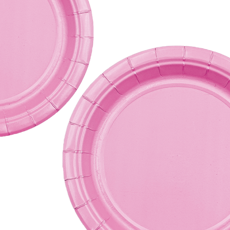Baby Pink Paper Plate - Pack of 12