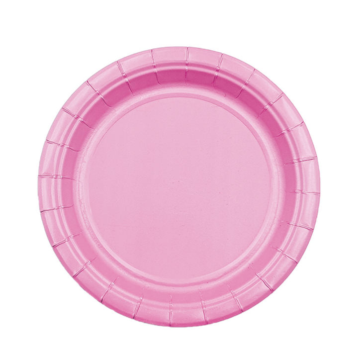 Baby Pink Paper Plate - Pack of 12