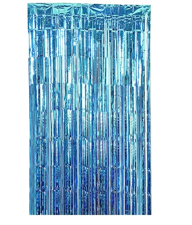 Baby Blue Foil Curtain