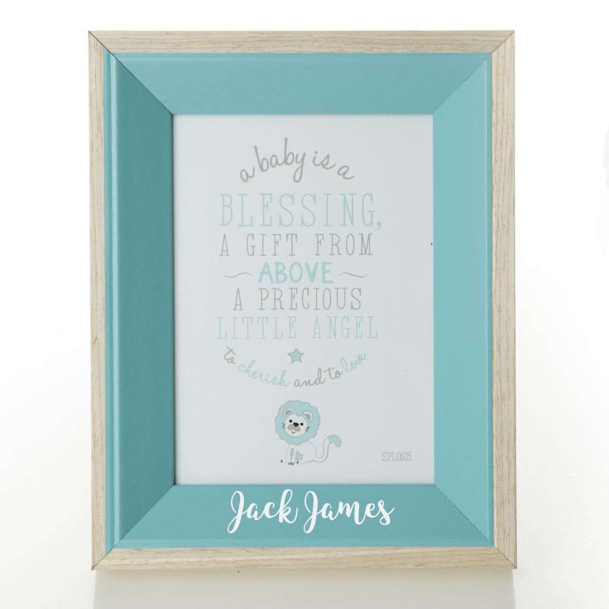 Personalised Blue Baby Photo Frame