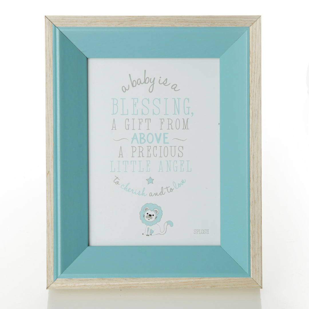 Personalised Blue Baby Photo Frame