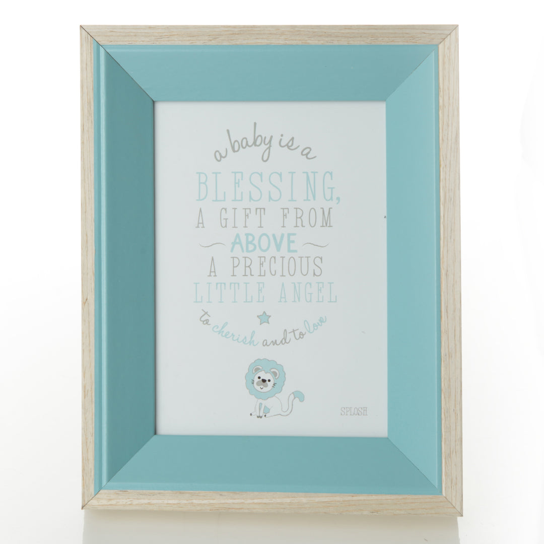 Personalised Blue Baby Photo Frame