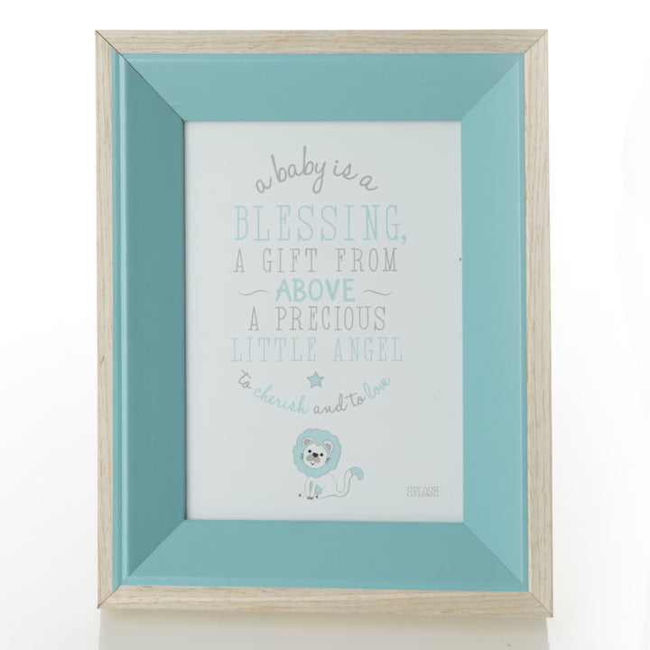 Personalised Blue Baby Photo Frame