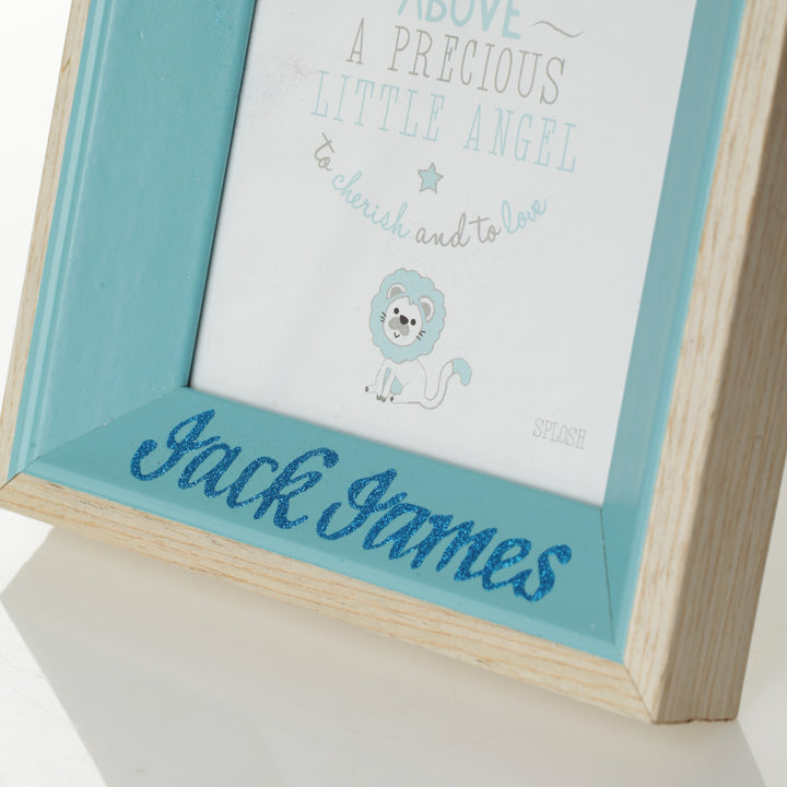 Personalised Blue Baby Photo Frame