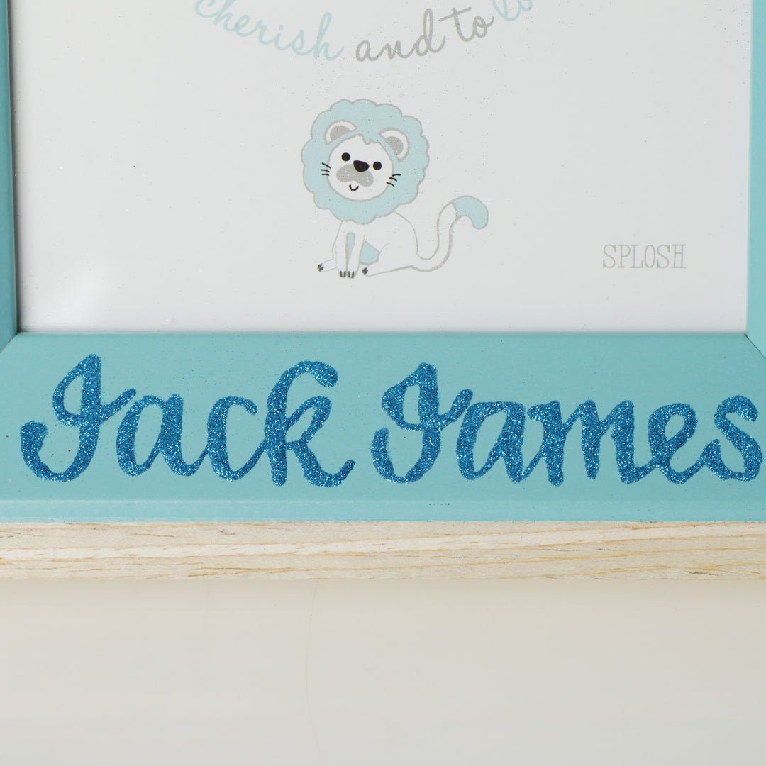 Personalised Blue Baby Photo Frame