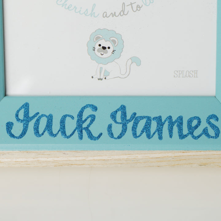 Personalised Blue Baby Photo Frame