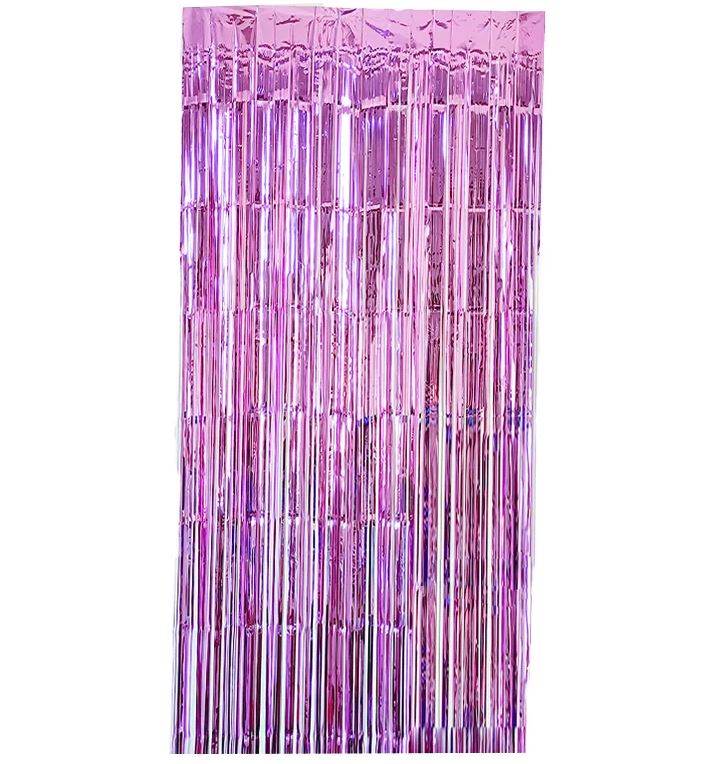 Baby Pink Foil Curtain