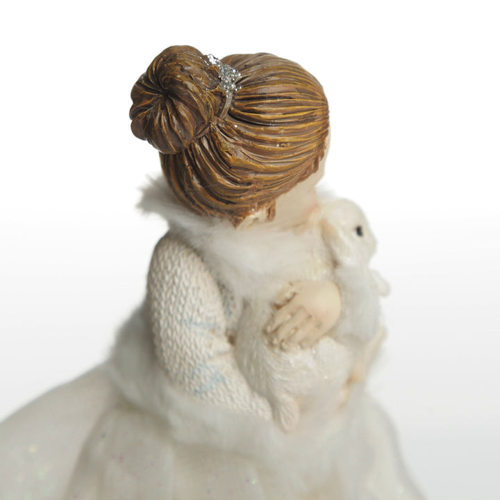 Ballerina and Bunny Ornament Hair detail