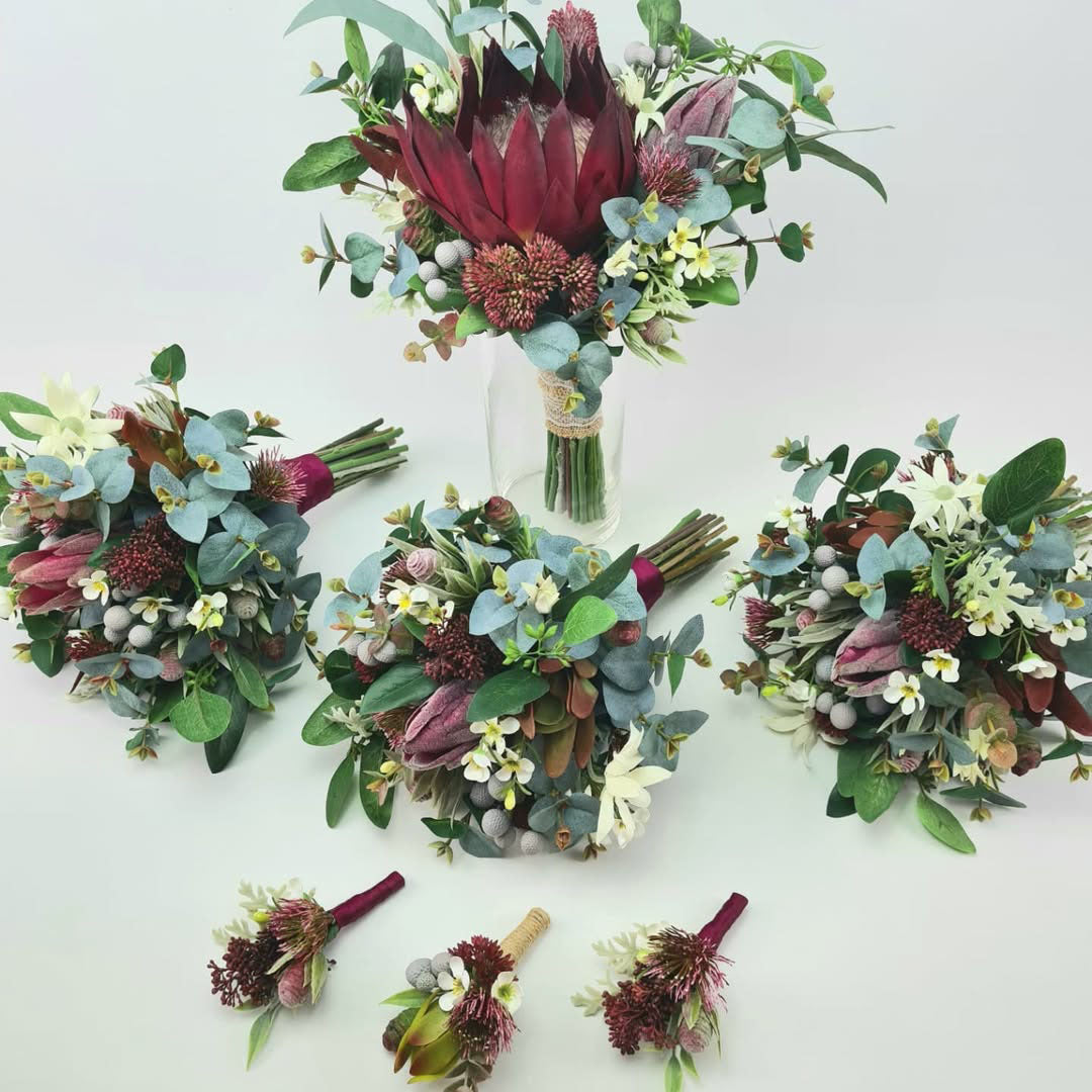 Custom Bridesmaid Bouquet Real Touch Faux Florals