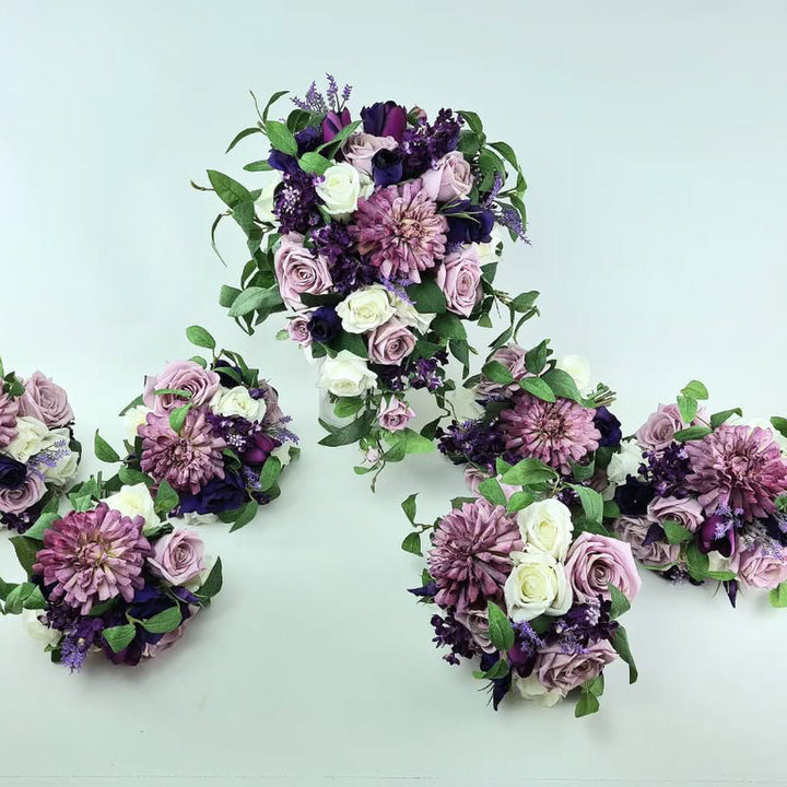 Custom Bridesmaid Bouquet Real Touch Faux Florals