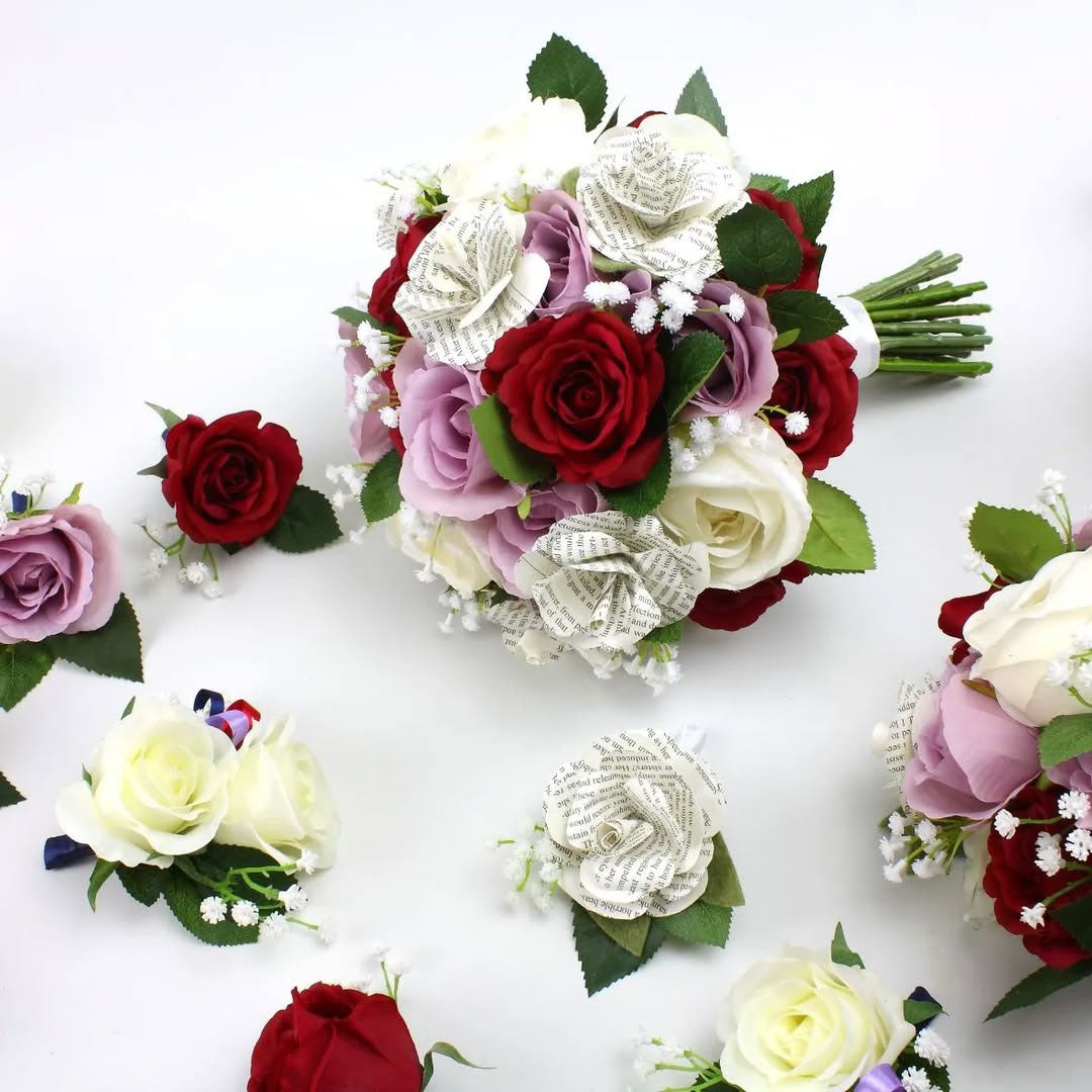 Custom Classic Wedding Bouquet Real Touch Flowers