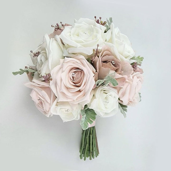 Custom Classic Wedding Bouquet Real Touch Flowers