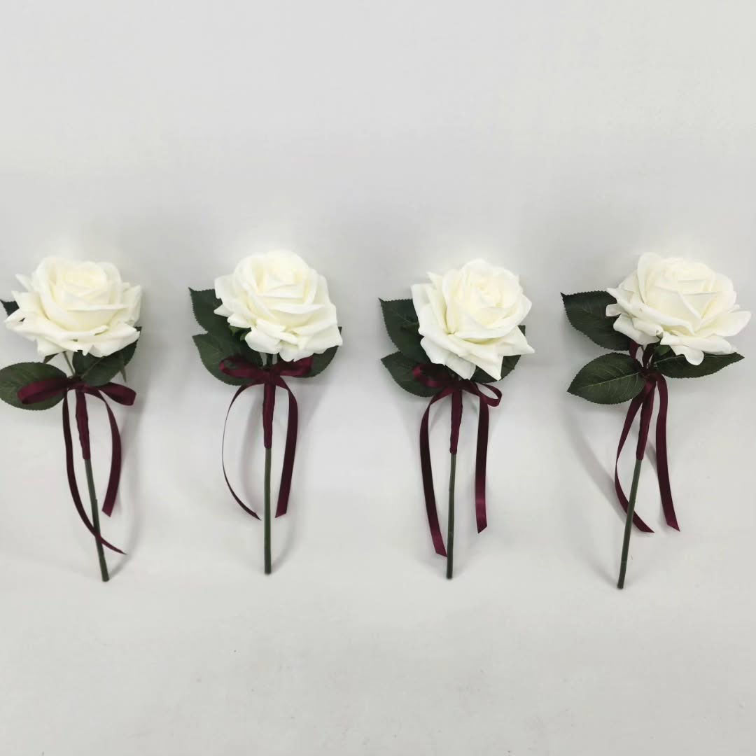Custom Flower Buttonhole Real Touch