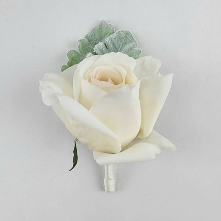 Custom Flower Buttonhole Real Touch
