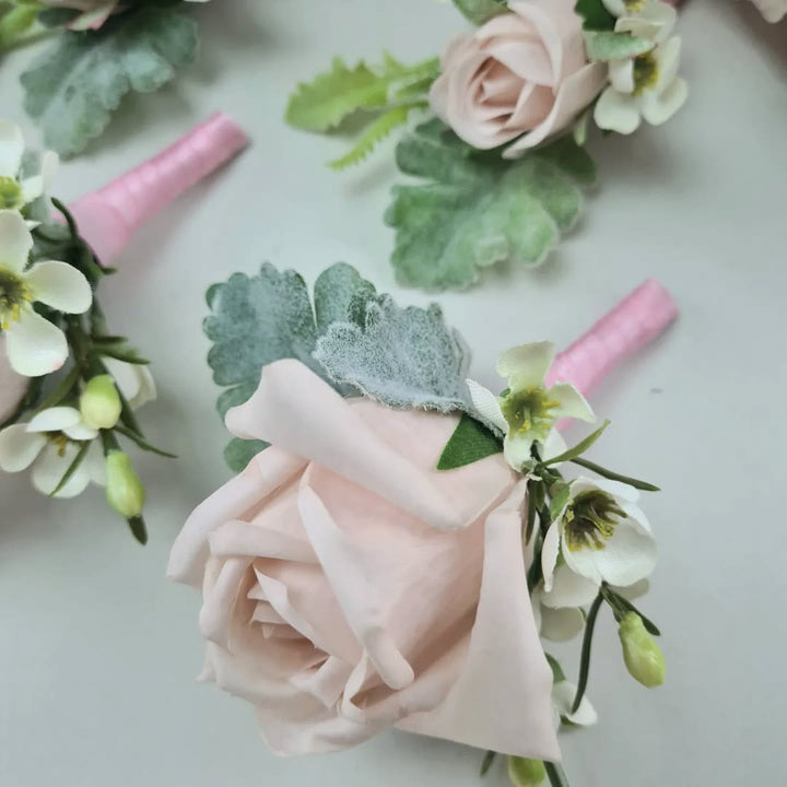 Custom Flower Buttonhole Real Touch