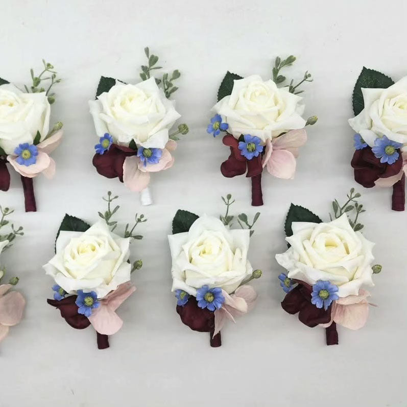 Custom Flower Buttonhole Real Touch