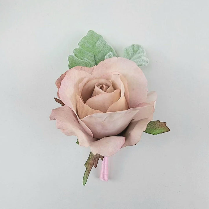 Custom Flower Buttonhole Real Touch