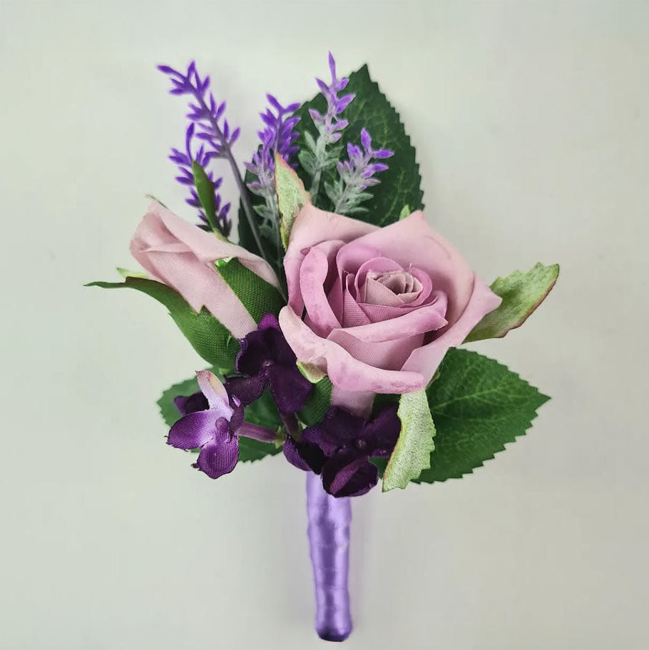 Custom Flower Buttonhole Real Touch
