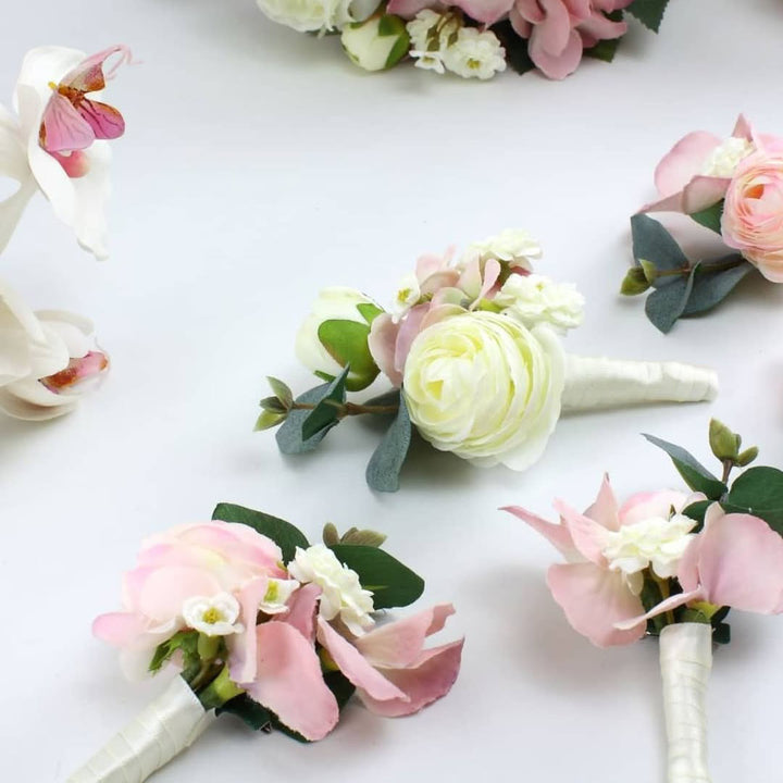 Custom Flower Buttonhole Real Touch