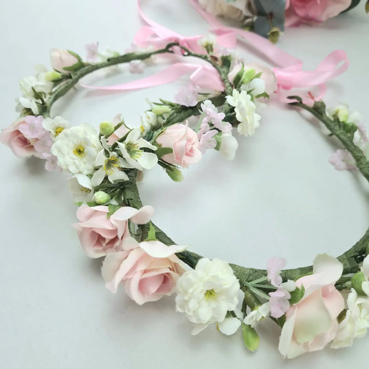 Custom Floral Crown Real Touch Faux Flowers