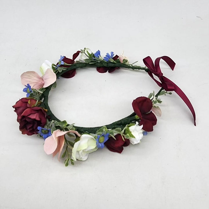 Custom Floral Crown Real Touch Faux Flowers