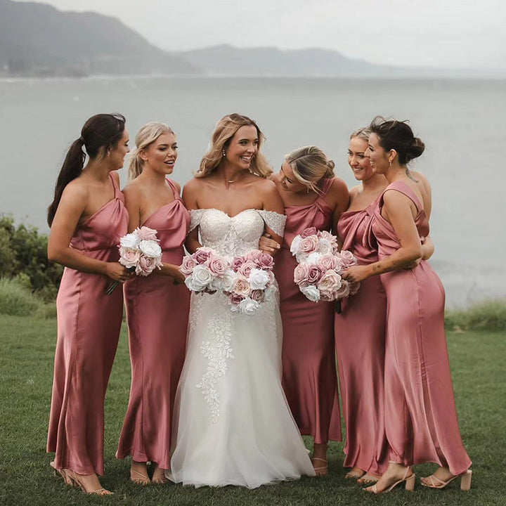 Custom Bridesmaid Bouquet Real Touch Faux Florals