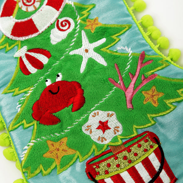 Pom Pom Beach Tree Stocking - Detail