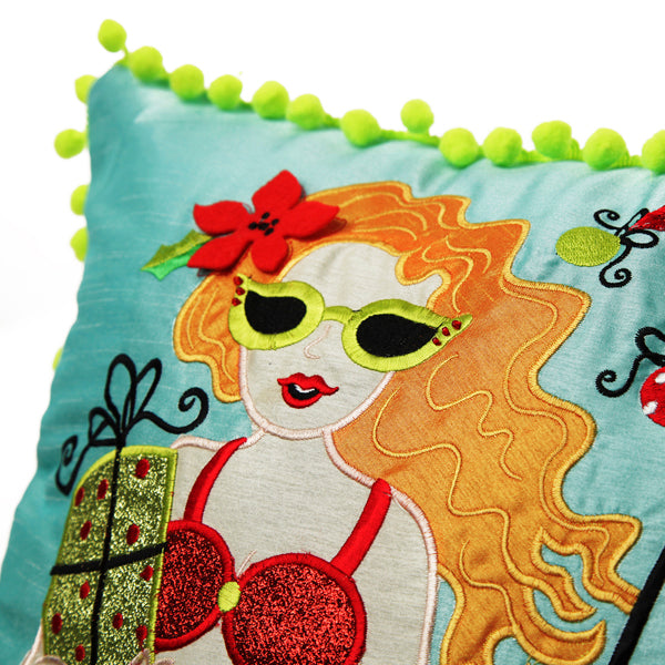 Pom Pom Mermaid Cushion Cover - Detail