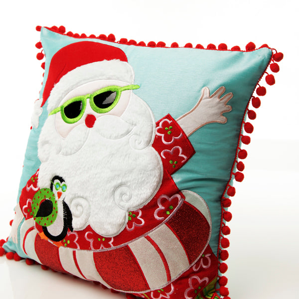 Pom Pom Santa Cushion Cover - Detail
