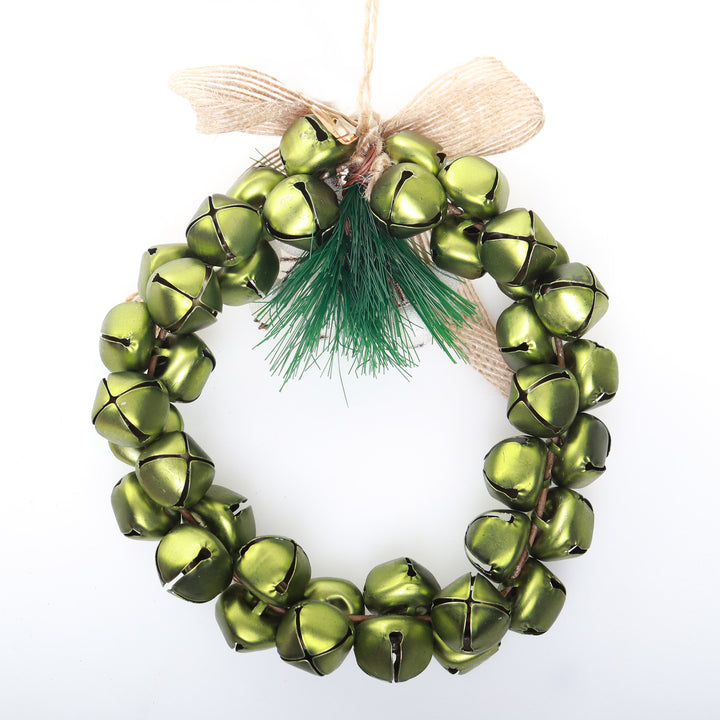 Sage Green Bell Wreath Hanging Decoration