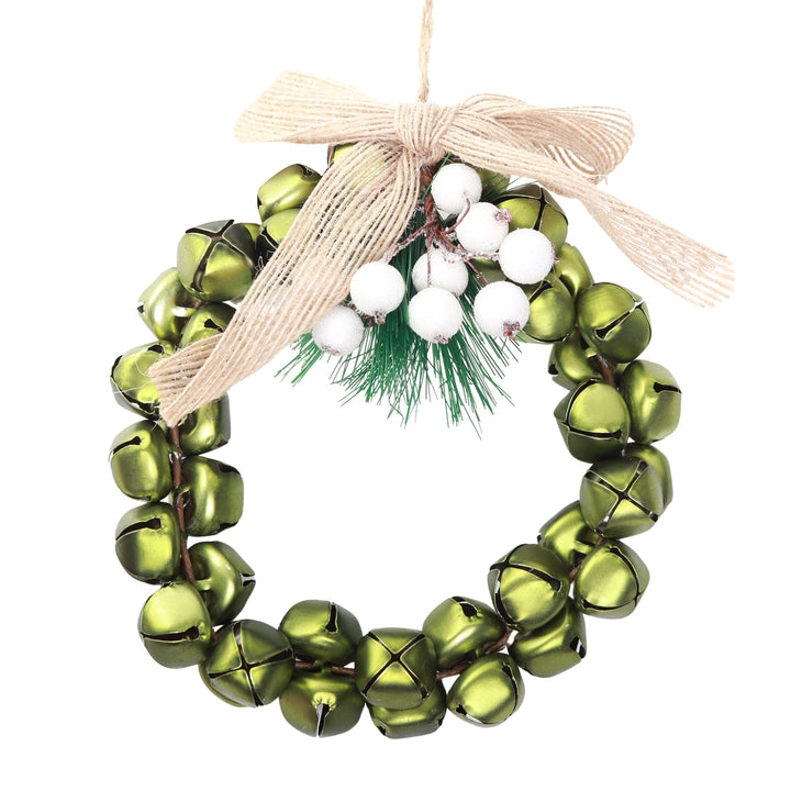 Sage Green Bell Wreath Hanging Decoration