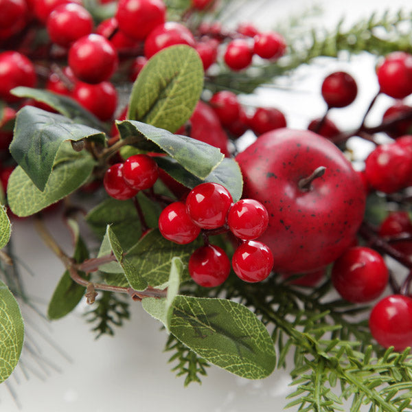 Large Berry and Apple Wreath Detail