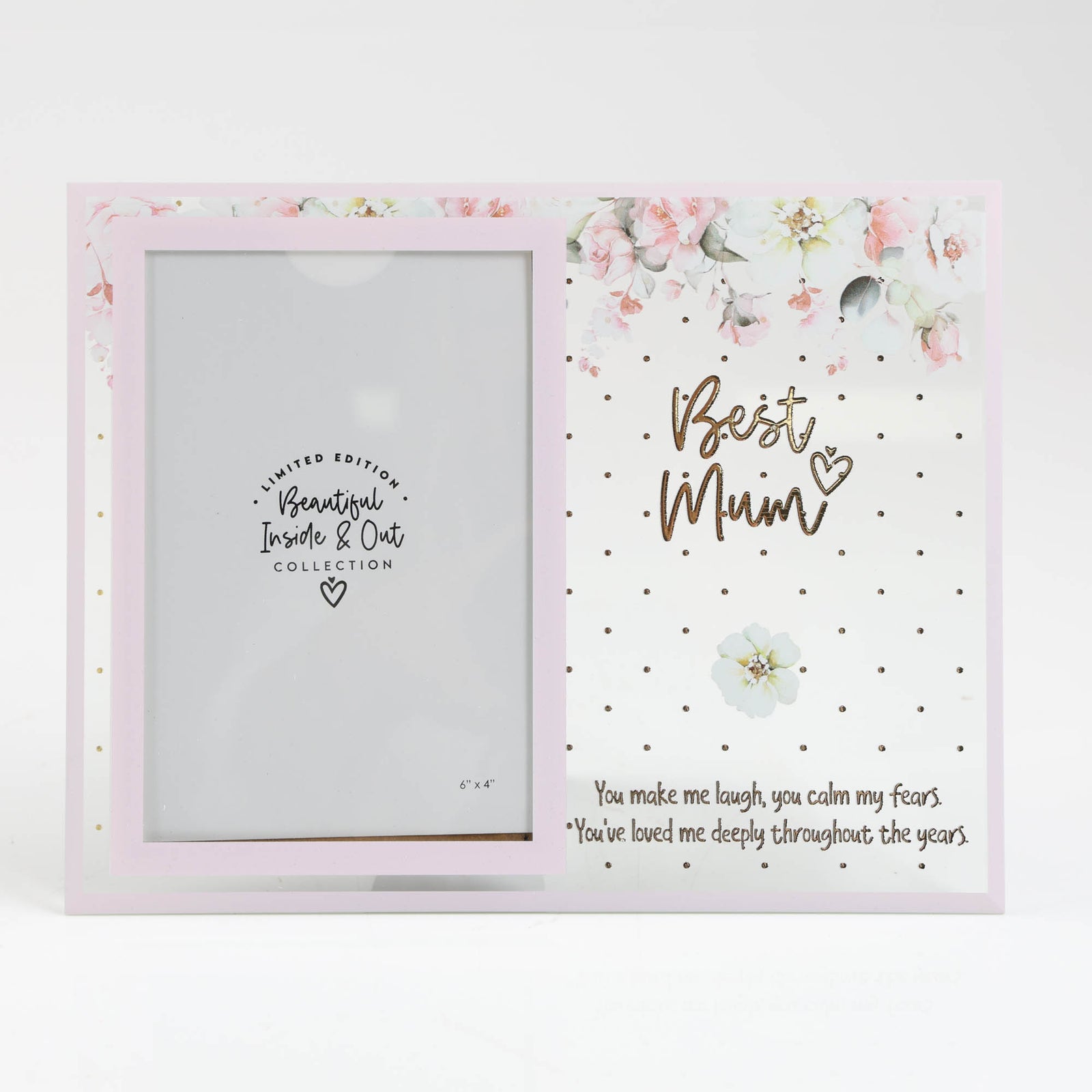 Best Mum - Pink Floral Photo Frame