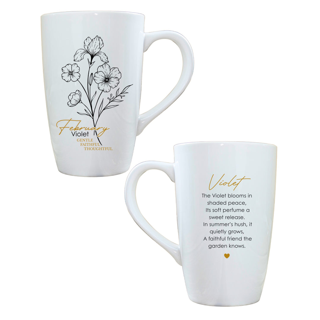 Birth Flower Latte Mug