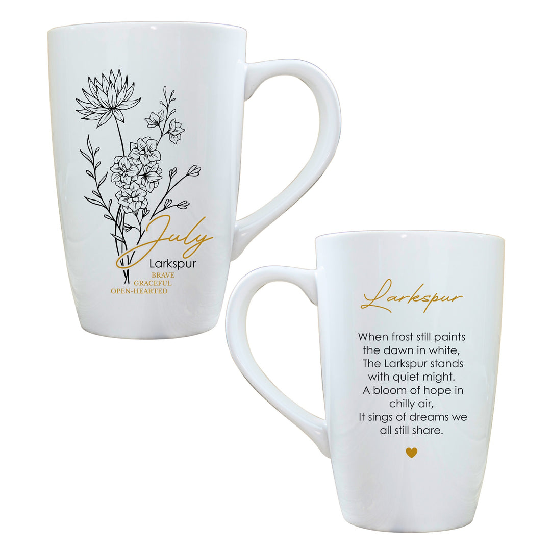Birth Flower Latte Mug