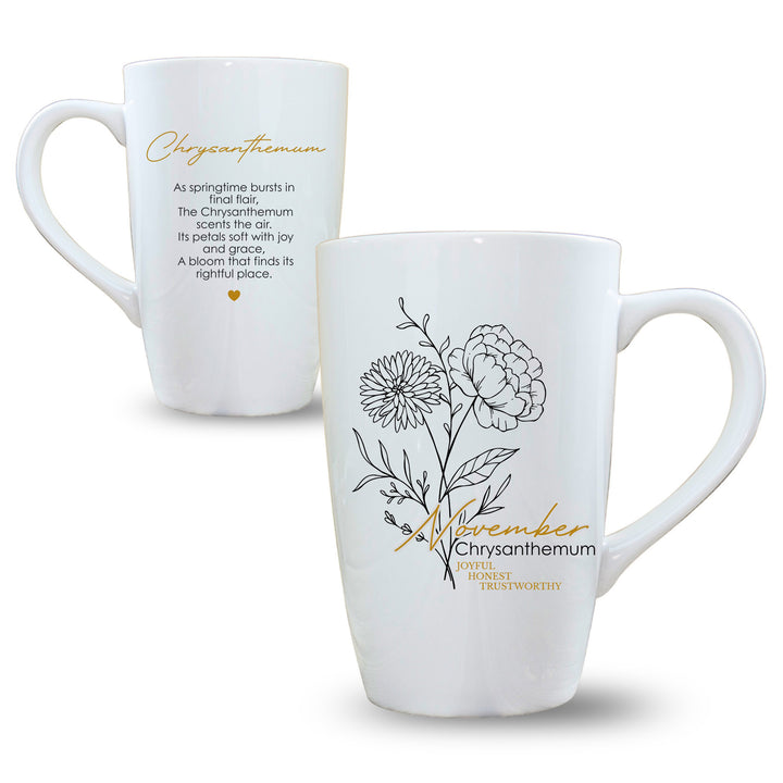 Birth FLower Latte Mug