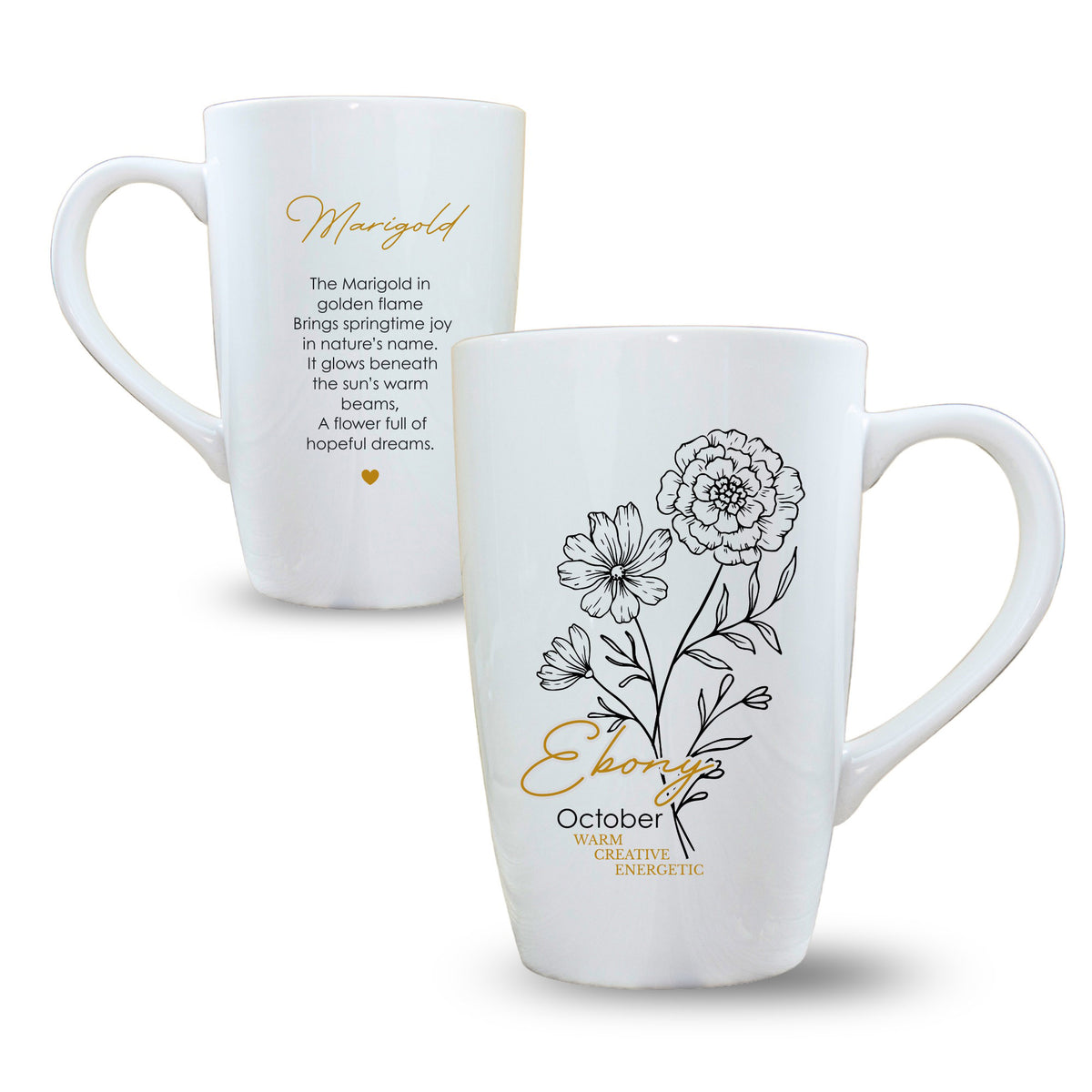 Personalised Birth Flower Mug