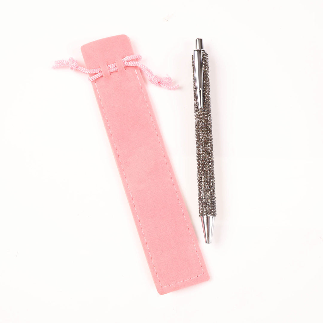 Black Diamonte Ball Point Pen