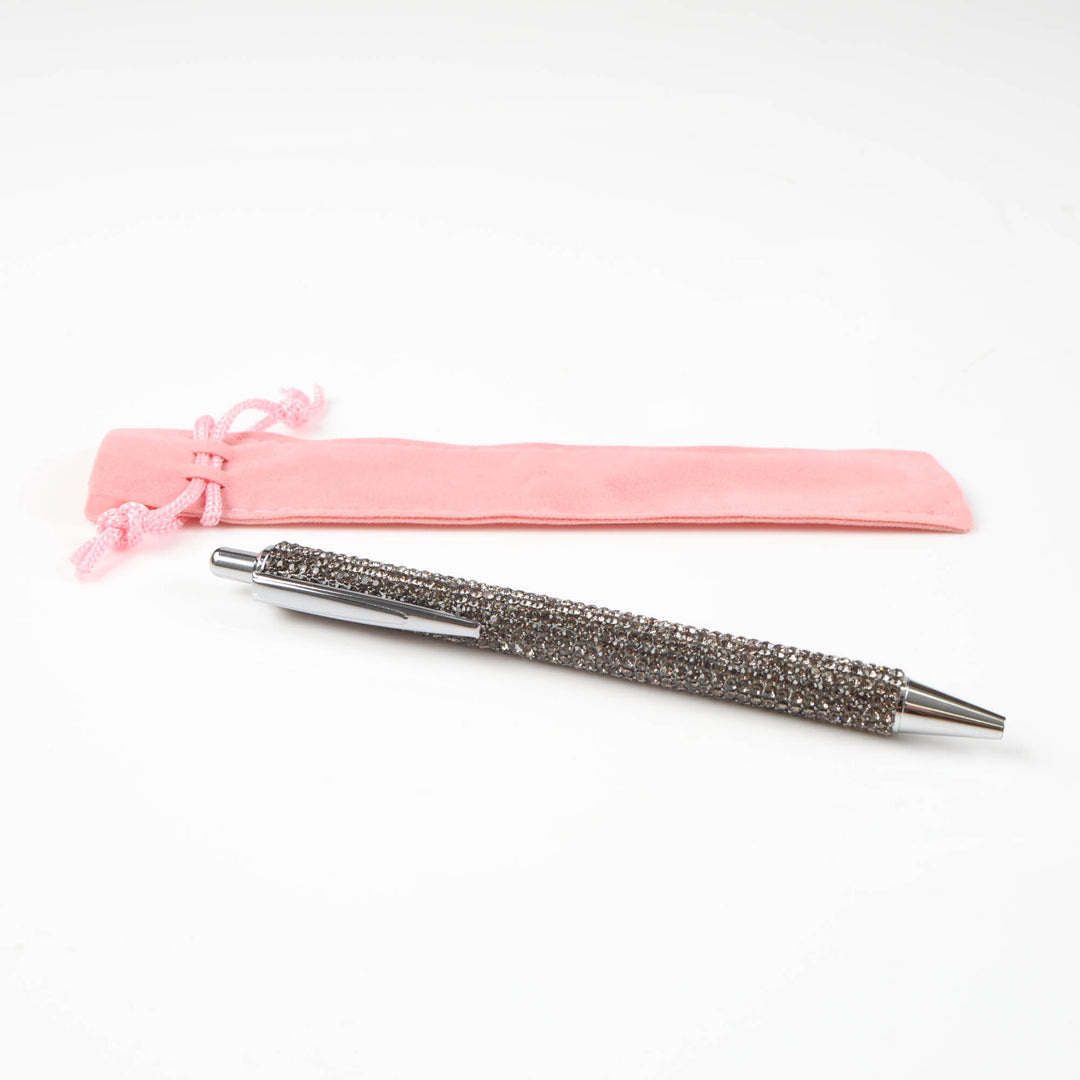 Black Diamonte Ball Point Pen