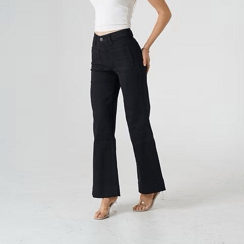 Black Patch Pocket - Wide Leg - Size 10