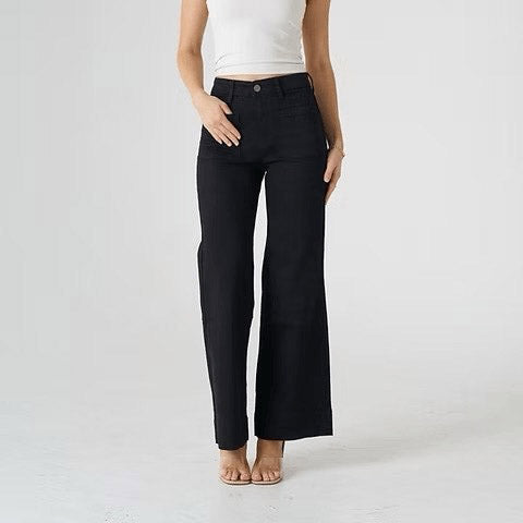 Black Patch Pocket - Wide Leg - Size 10