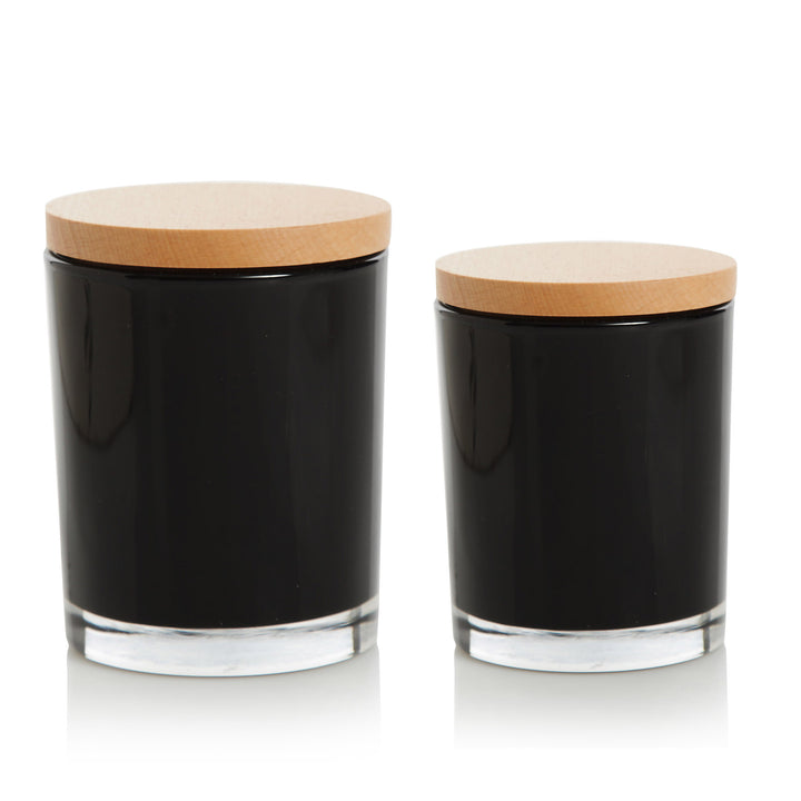 Large and Medium Black Candle ‚Äì Coconut &amp; Lime Scent.